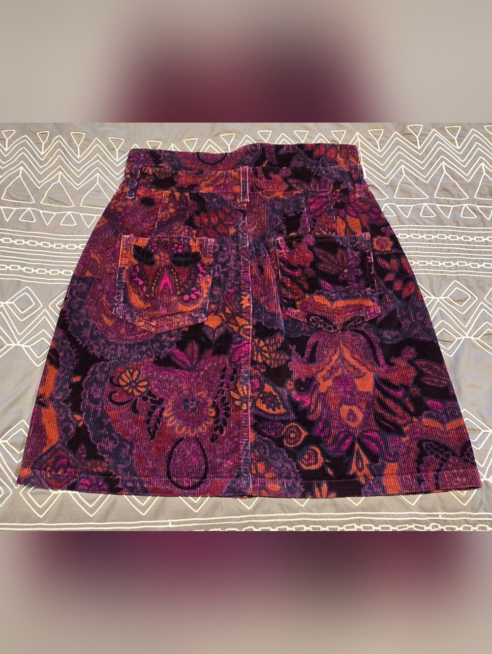 Anthropologie Pilcro High Waisted Corduroy Button Down Skirt Size 0 - Picture 7 of 8